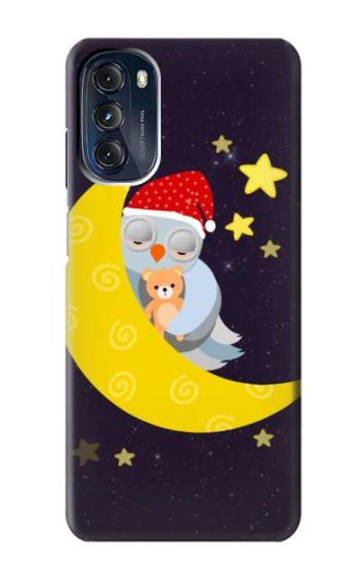 S2849 Cute Sleepy Owl Moon Night Case Cover Custodia per Motorola Moto G 5G (2023)