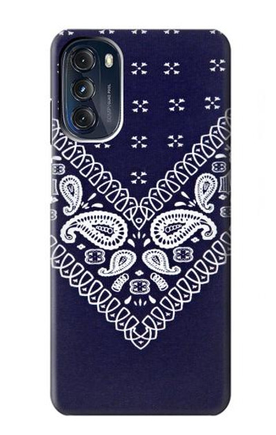 S3357 Navy Blue Bandana Pattern Case Cover Custodia per Motorola Moto G 5G (2023)