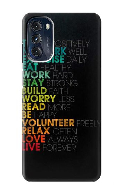 S3523 Think Positive Words Quotes Case Cover Custodia per Motorola Moto G 5G (2023)