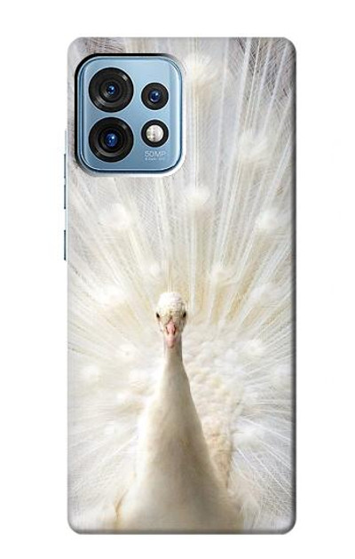 S1980 White Peacock Case Cover Custodia per Motorola Edge+ (2023), X40, X40 Pro, Edge 40 Pro