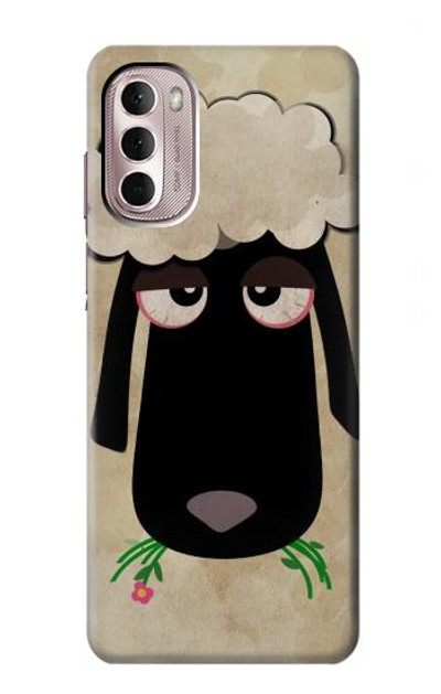 S2826 Cute Cartoon Unsleep Black Sheep Case Cover Custodia per Motorola Moto G Stylus 4G (2022)