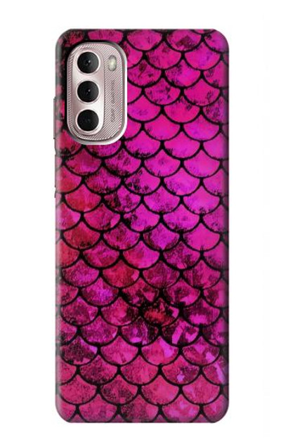 S3051 Pink Mermaid Fish Scale Case Cover Custodia per Motorola Moto G Stylus 4G (2022)