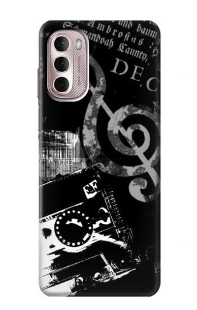 S3197 Music Cassette Note Case Cover Custodia per Motorola Moto G Stylus 4G (2022)