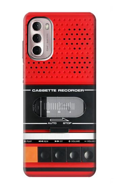 S3204 Red Cassette Recorder Graphic Case Cover Custodia per Motorola Moto G Stylus 4G (2022)