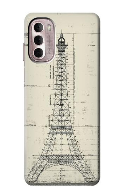 S3474 Eiffel Architectural Drawing Case Cover Custodia per Motorola Moto G Stylus 4G (2022)