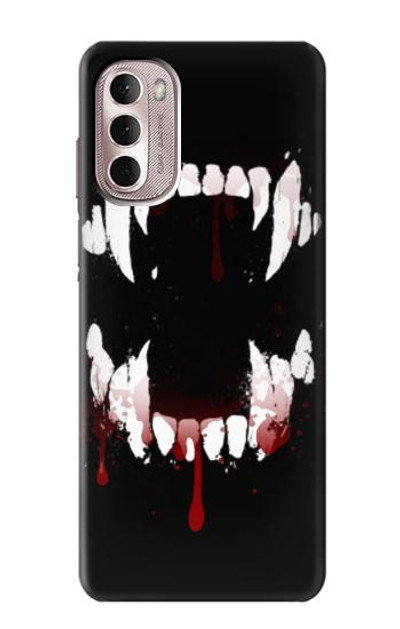 S3527 Vampire Teeth Bloodstain Case Cover Custodia per Motorola Moto G Stylus 4G (2022)