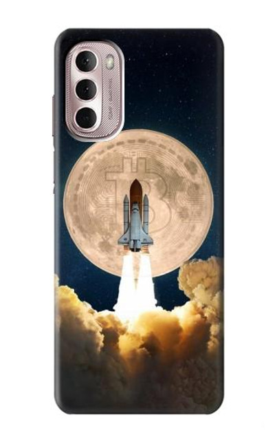S3859 Bitcoin to the Moon Case Cover Custodia per Motorola Moto G Stylus 4G (2022)