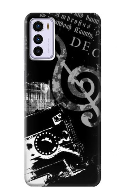 S3197 Music Cassette Note Case Cover Custodia per Motorola Moto G42