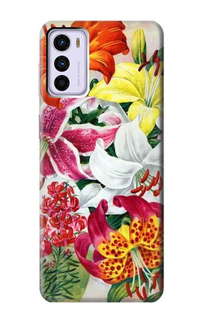 S3205 Retro Art Flowers Case Cover Custodia per Motorola Moto G42