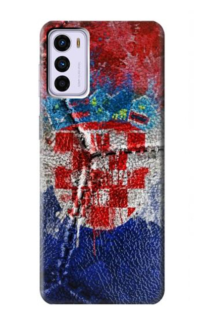 S3313 Croatia Flag Vintage Football Graphic Case Cover Custodia per Motorola Moto G42