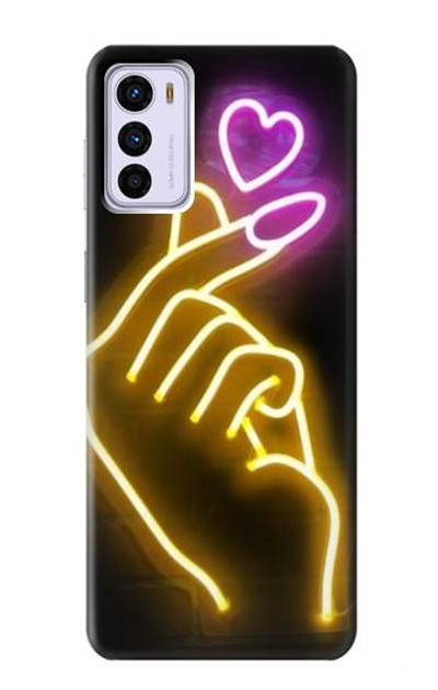 S3512 Cute Mini Heart Neon Graphic Case Cover Custodia per Motorola Moto G42