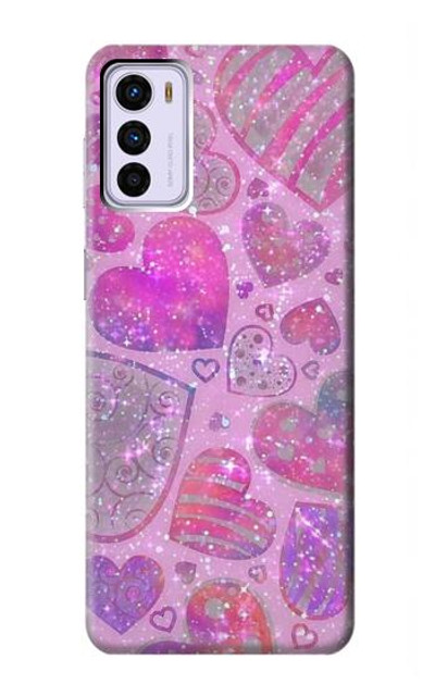 S3710 Pink Love Heart Case Cover Custodia per Motorola Moto G42