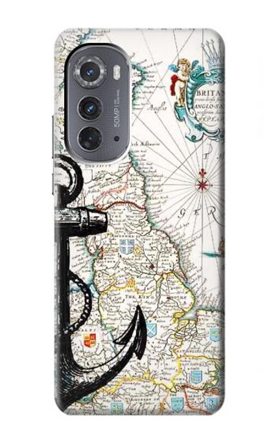 S1962 Nautical Chart Case Cover Custodia per Motorola Edge (2022)