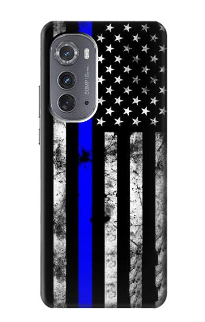 S3244 Thin Blue Line USA Case Cover Custodia per Motorola Edge (2022)