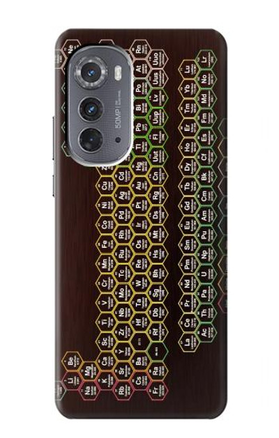 S3544 Neon Honeycomb Periodic Table Case Cover Custodia per Motorola Edge (2022)