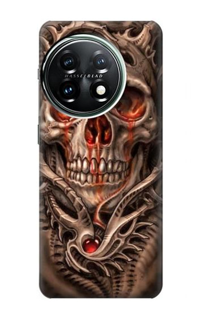 S1675 Skull Blood Tattoo Case Cover Custodia per OnePlus 11