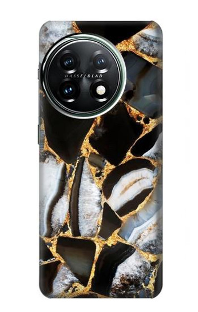 S3419 Gold Marble Graphic Print Case Cover Custodia per OnePlus 11