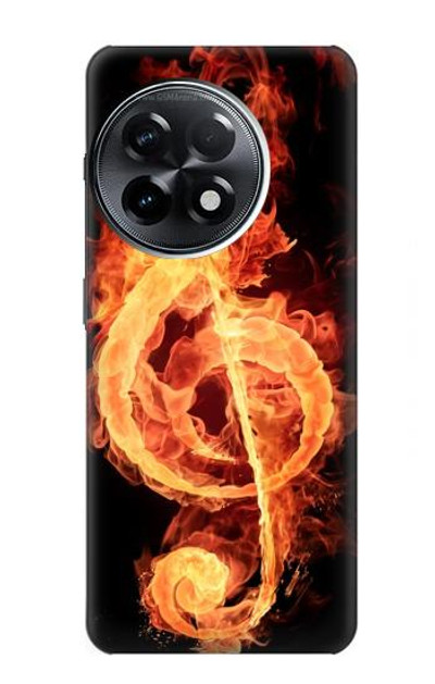 S0493 Music Note Burn Case Cover Custodia per OnePlus 11R