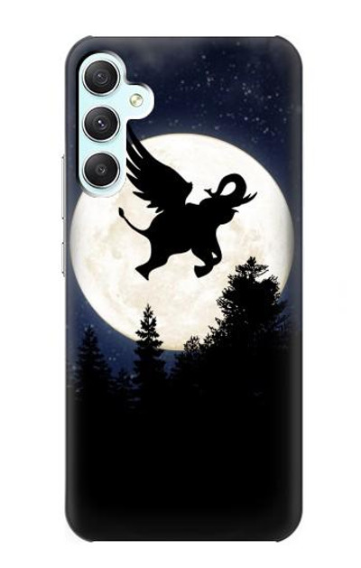 S3323 Flying Elephant Full Moon Night Case Cover Custodia per Samsung Galaxy A34 5G