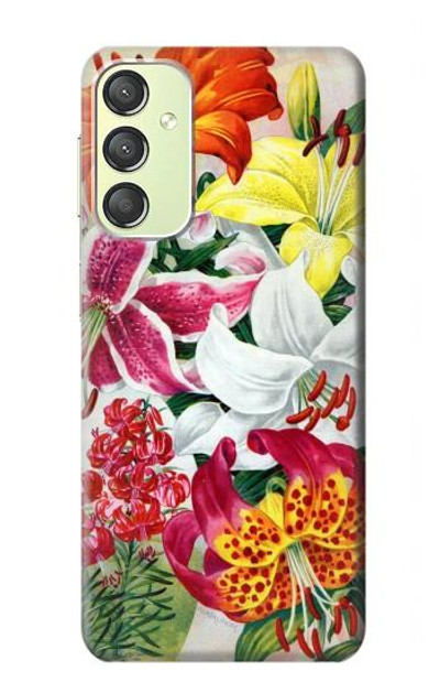 S3205 Retro Art Flowers Case Cover Custodia per Samsung Galaxy A24 4G