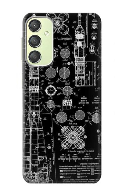 S3436 Apollo Blue Print Case Cover Custodia per Samsung Galaxy A24 4G