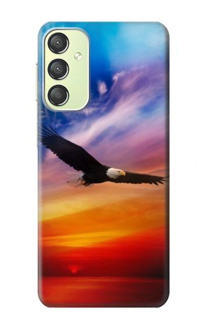 S3841 Bald Eagle Flying Colorful Sky Case Cover Custodia per Samsung Galaxy A24 4G