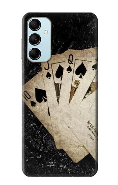 S3231 Vintage Royal Straight Flush Cards Case Cover Custodia per Samsung Galaxy M14