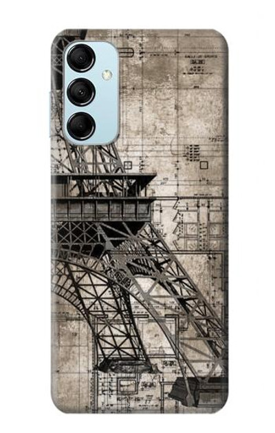 S3416 Eiffel Tower Blueprint Case Cover Custodia per Samsung Galaxy M14