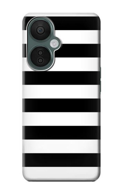 S1596 Black and White Striped Case Cover Custodia per OnePlus Nord CE 3 Lite, Nord N30 5G