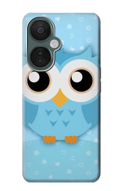 S3029 Cute Blue Owl Case Cover Custodia per OnePlus Nord CE 3 Lite, Nord N30 5G