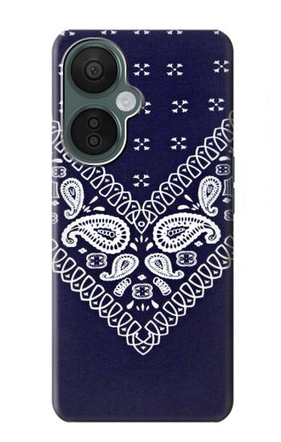 S3357 Navy Blue Bandana Pattern Case Cover Custodia per OnePlus Nord CE 3 Lite, Nord N30 5G