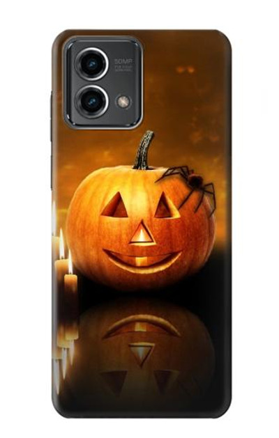 S1083 Pumpkin Spider Candles Halloween Case Cover Custodia per Motorola Moto G Stylus 5G (2023)