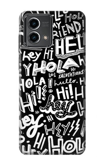 S2744 Hey Hi Hello Art Pattern Case Cover Custodia per Motorola Moto G Stylus 5G (2023)