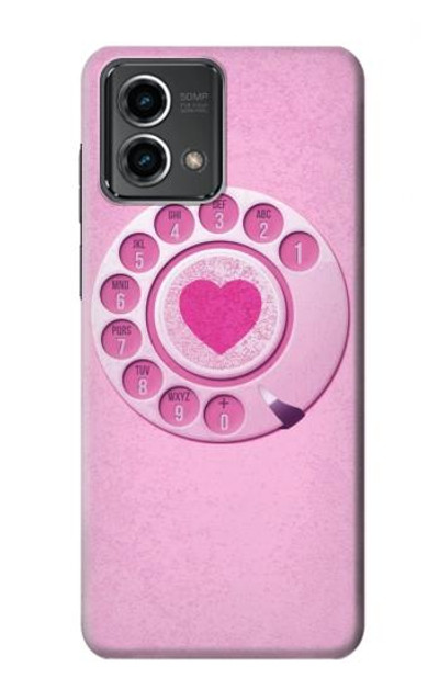 S2847 Pink Retro Rotary Phone Case Cover Custodia per Motorola Moto G Stylus 5G (2023)