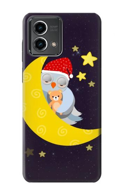 S2849 Cute Sleepy Owl Moon Night Case Cover Custodia per Motorola Moto G Stylus 5G (2023)