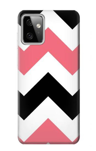 S1849 Pink Black Chevron Zigzag Case Cover Custodia per Motorola Moto G Power (2023) 5G