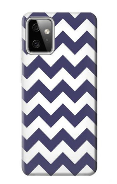 S2345 Navy Blue Shavron Zig Zag Pattern Case Cover Custodia per Motorola Moto G Power (2023) 5G