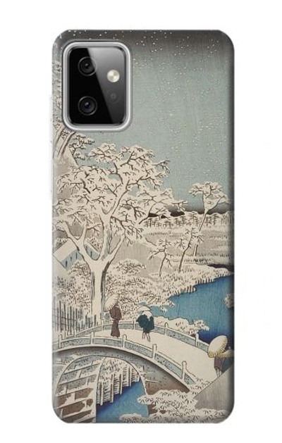 S3350 Utagawa Hiroshige Drum Bridge Yuhi Hill in Meguro Case Cover Custodia per Motorola Moto G Power (2023) 5G