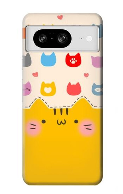 S2442 Cute Cat Cartoon Funny Case Cover Custodia per Google Pixel 8