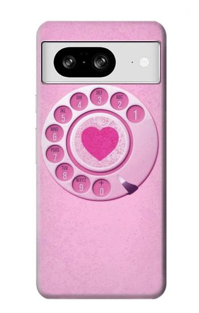 S2847 Pink Retro Rotary Phone Case Cover Custodia per Google Pixel 8