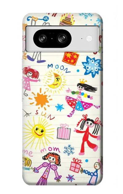 S3280 Kids Drawing Case Cover Custodia per Google Pixel 8