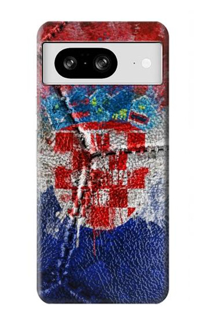 S3313 Croatia Flag Vintage Football Graphic Case Cover Custodia per Google Pixel 8