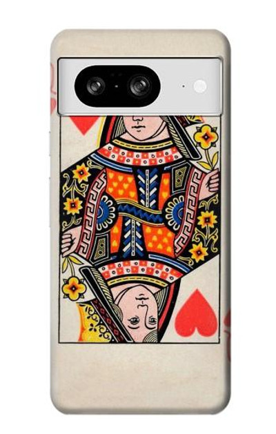 S3429 Queen Hearts Card Case Cover Custodia per Google Pixel 8