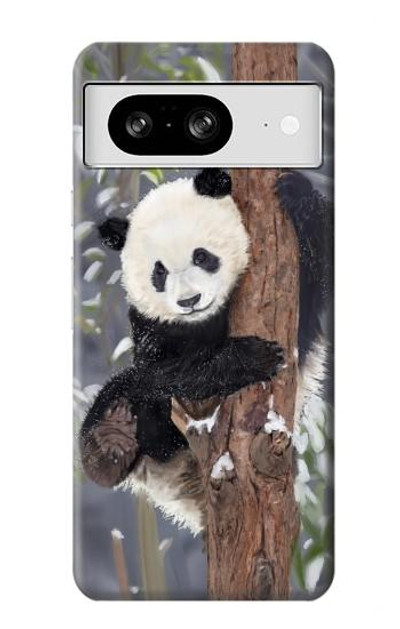 S3793 Cute Baby Panda Snow Painting Case Cover Custodia per Google Pixel 8