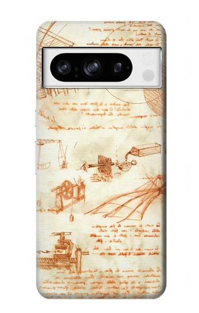 S0566 Technical Drawing Da Vinci Case Cover Custodia per Google Pixel 8 pro