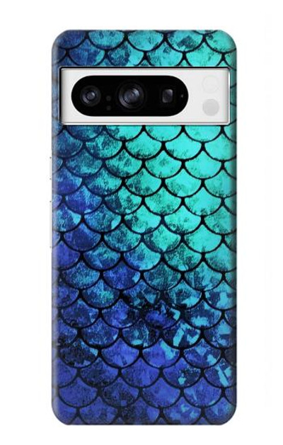 S3047 Green Mermaid Fish Scale Case Cover Custodia per Google Pixel 8 pro