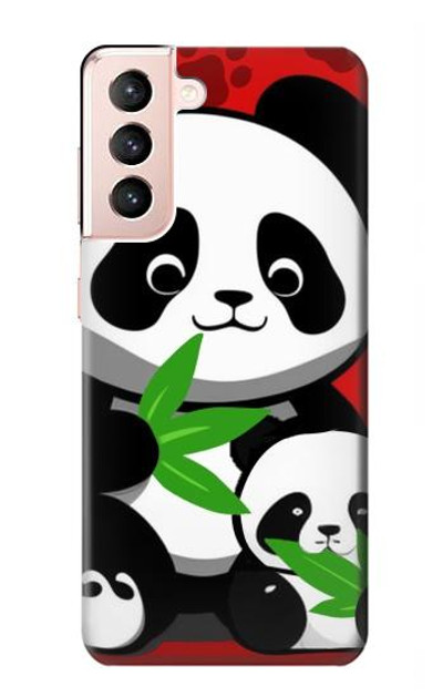 S3929 Cute Panda Eating Bamboo Case Cover Custodia per Samsung Galaxy S21 5G