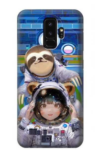 S3915 Raccoon Girl Baby Sloth Astronaut Suit Case Cover Custodia per Samsung Galaxy S9 Plus