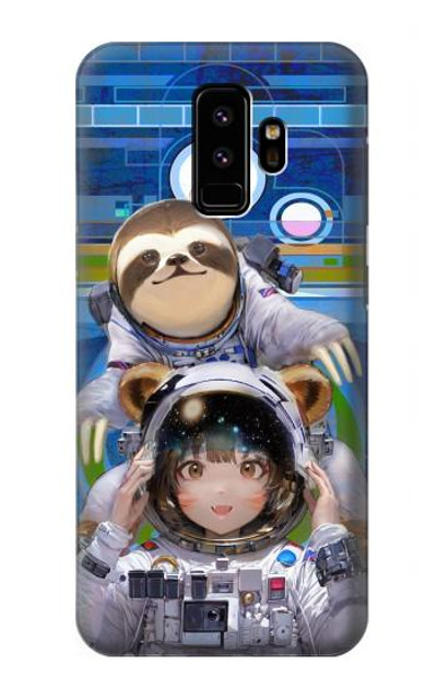 S3915 Raccoon Girl Baby Sloth Astronaut Suit Case Cover Custodia per Samsung Galaxy S9