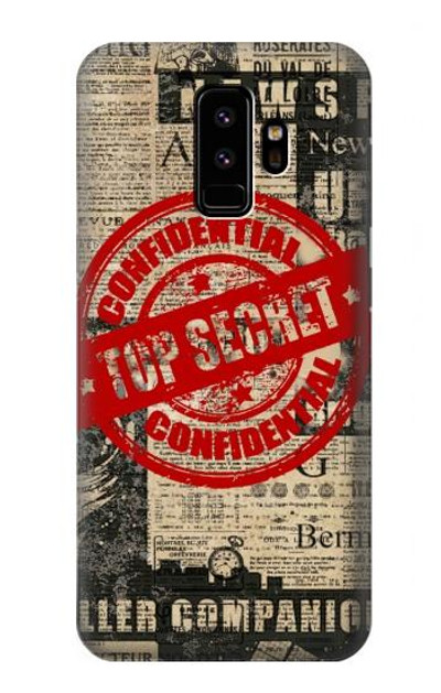 S3937 Text Top Secret Art Vintage Case Cover Custodia per Samsung Galaxy S9